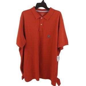 Lands End Traditional Fit Red Short Sleeve Polo Shirt Mens XXL 50-52